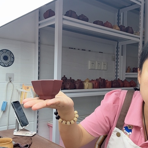 紫泥茶案菱花杯菱花杯