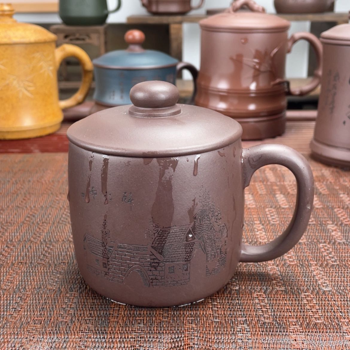 【闪购商品】紫砂茶杯宜兴原矿紫砂盖杯微瑕