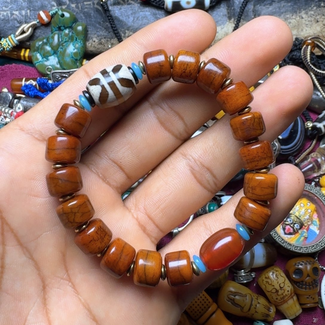 金刚菩提手串牦牛骨9