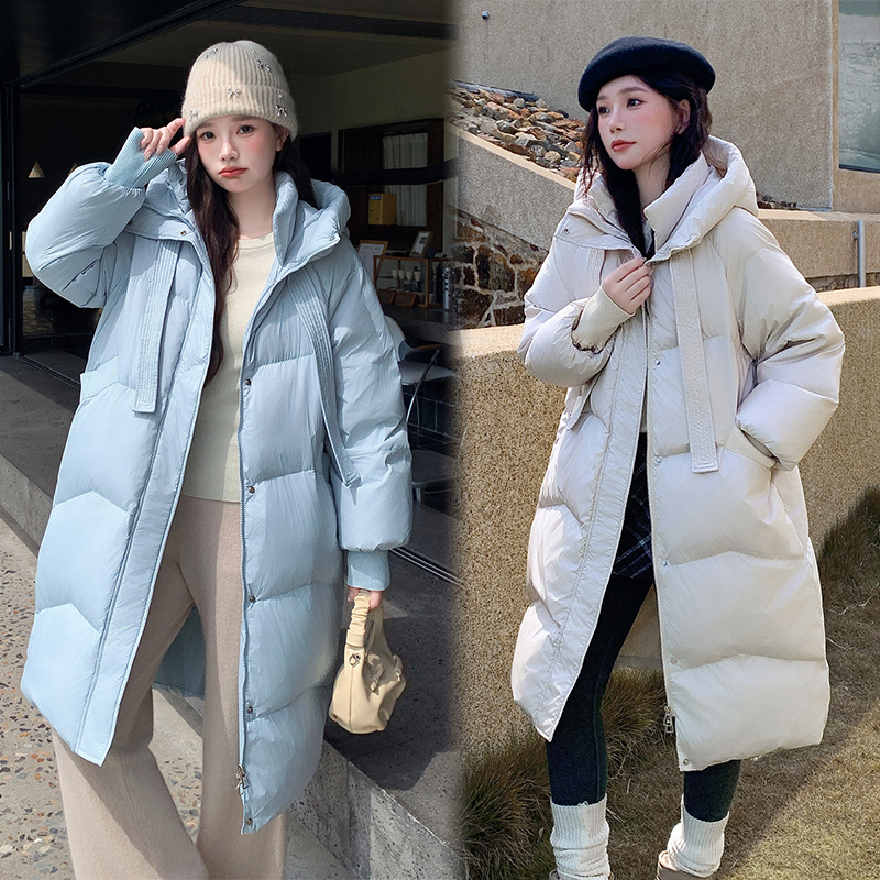 2025年冬季新款大码女装连帽宽松遮肉显瘦300斤白鸭绒保暖抗风厚
