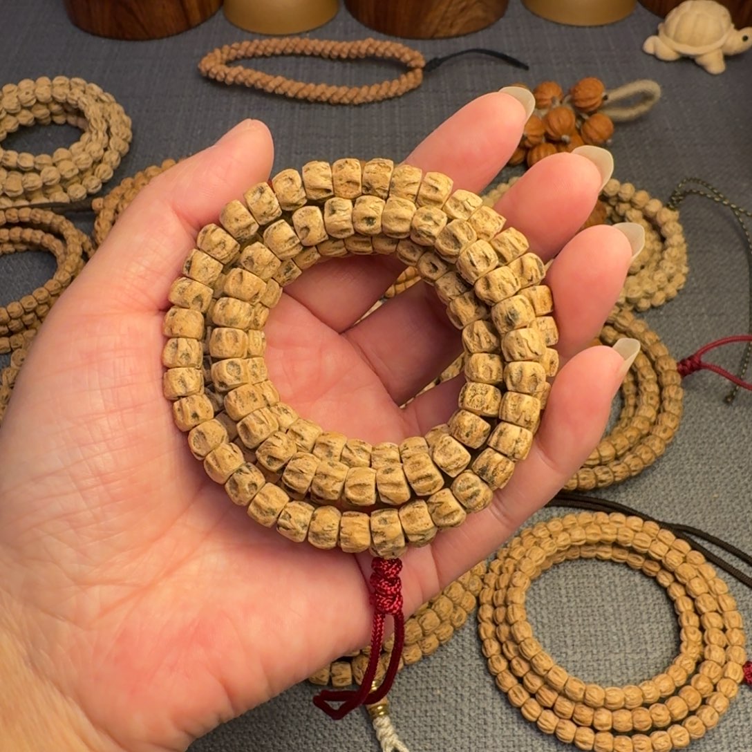 吊坠柏香籽/百香籽精工方块鬼深坑108长串7mm