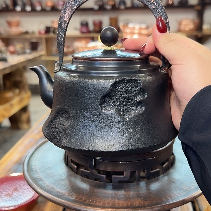 紫铜手工制作提梁烧水壶