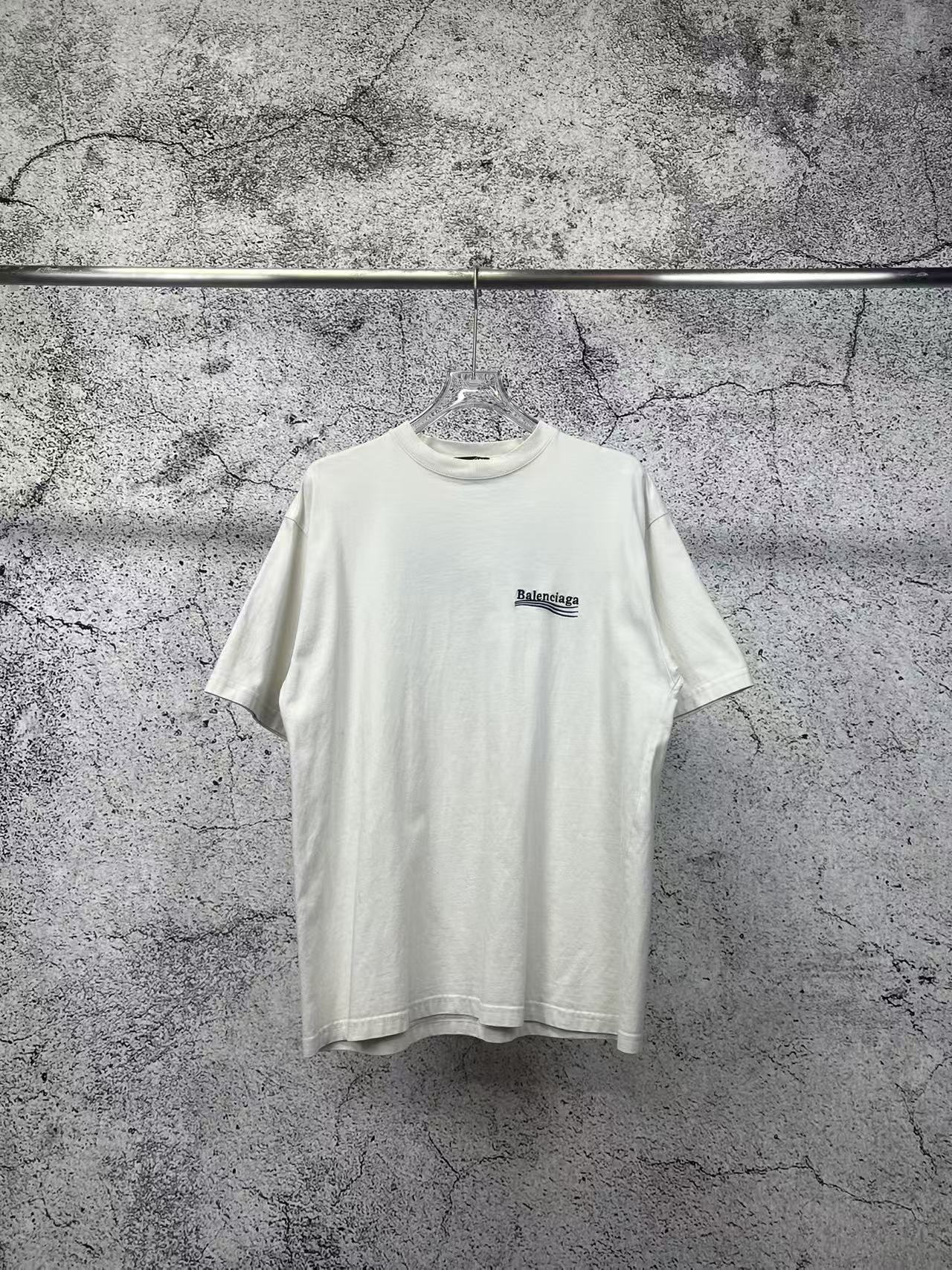 99新 Balenciaga/巴黎世家 白色刺绣可乐/S码/RN0308