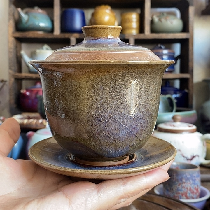 中国神后钧瓷茶具瑕疵处理