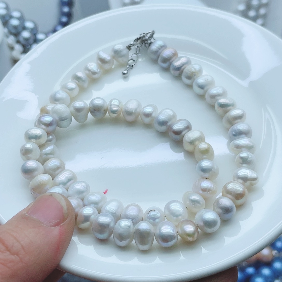 淡水珍珠颈饰钛钢