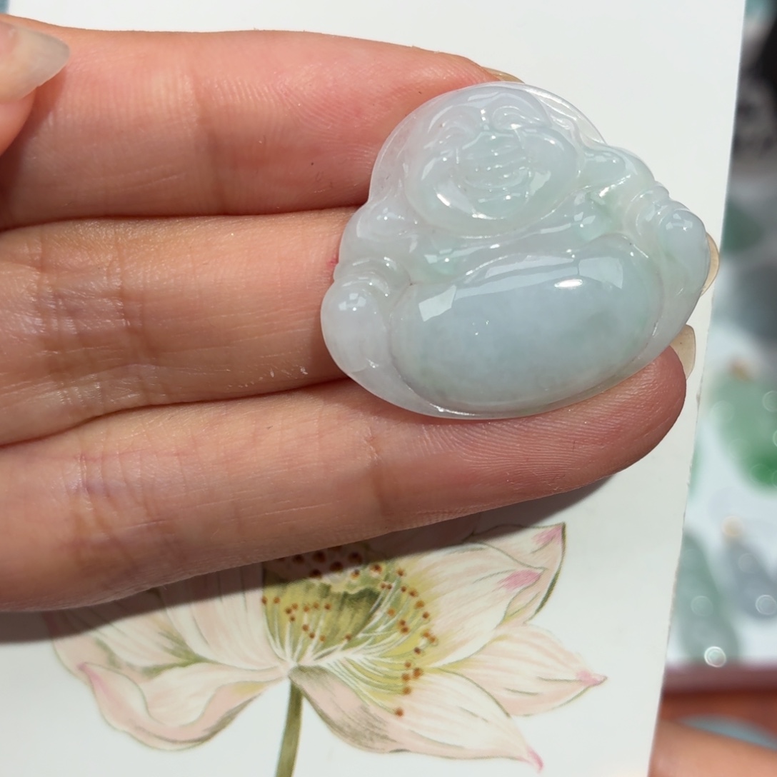 翡翠未镶嵌颈饰佛公吊坠