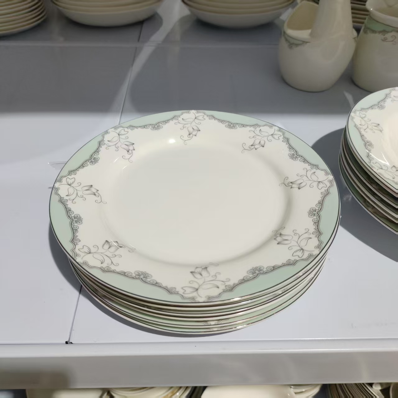 景德镇餐具【微瑕尾货】丽人时尚8寸月光盘6个装