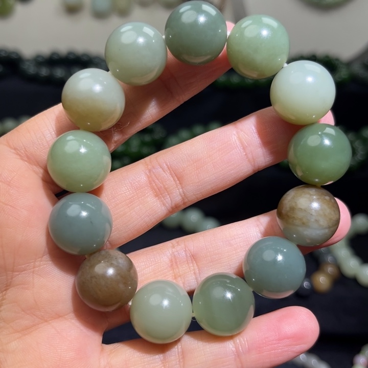 和田玉未镶嵌手链卡16