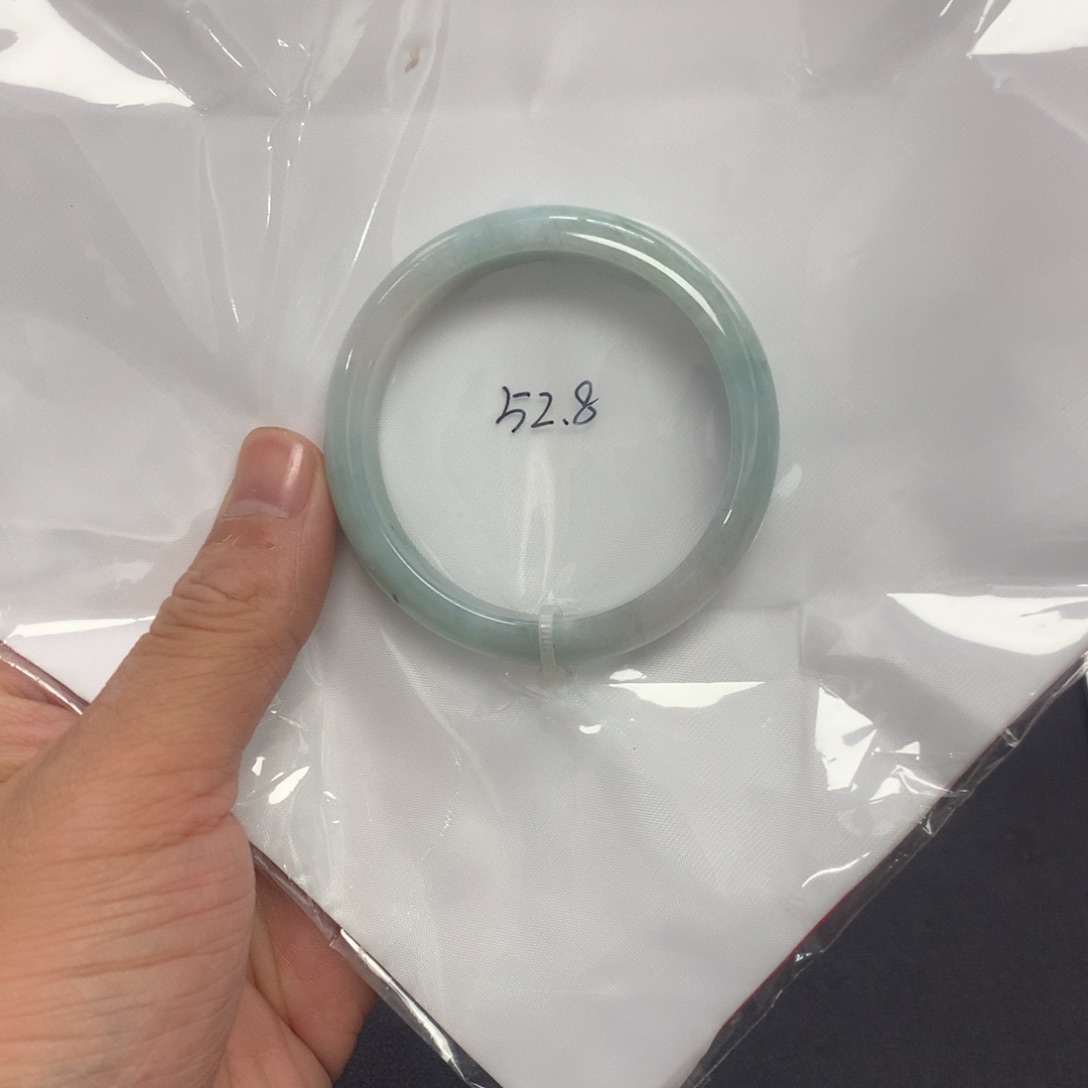翡翠未镶嵌手镯52.8