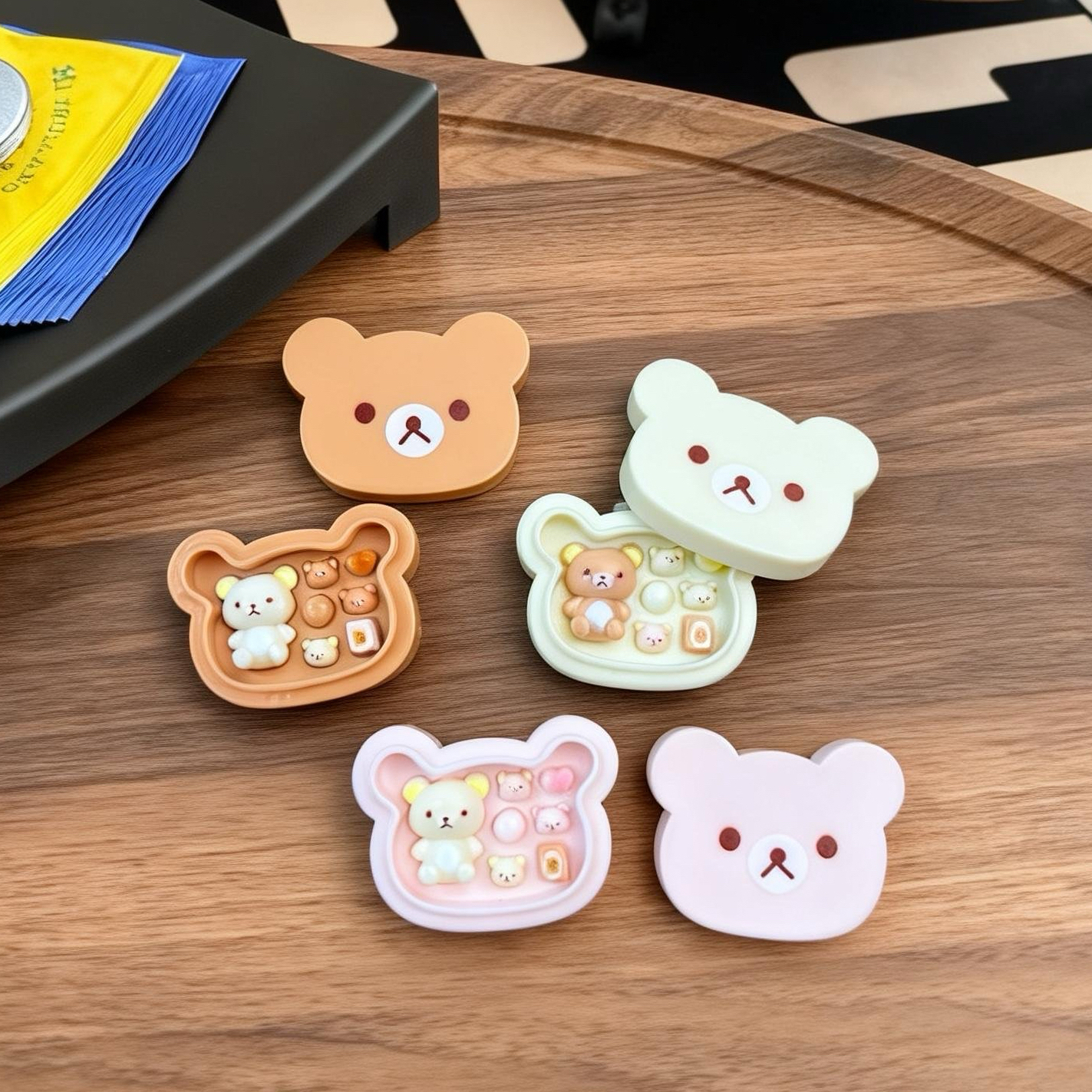 轻松熊巧克力盒 diy奶油胶配件手工材料微缩食玩饰品