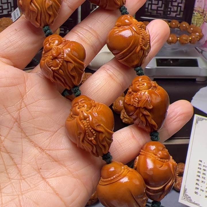 狼***心橄榄核手串/手链橄榄核