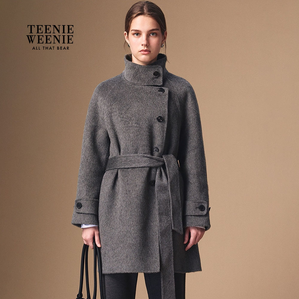 【绵羊毛+羊驼毛】TeenieWeenie小熊毛呢大衣保暖外套TTJW254TW1A