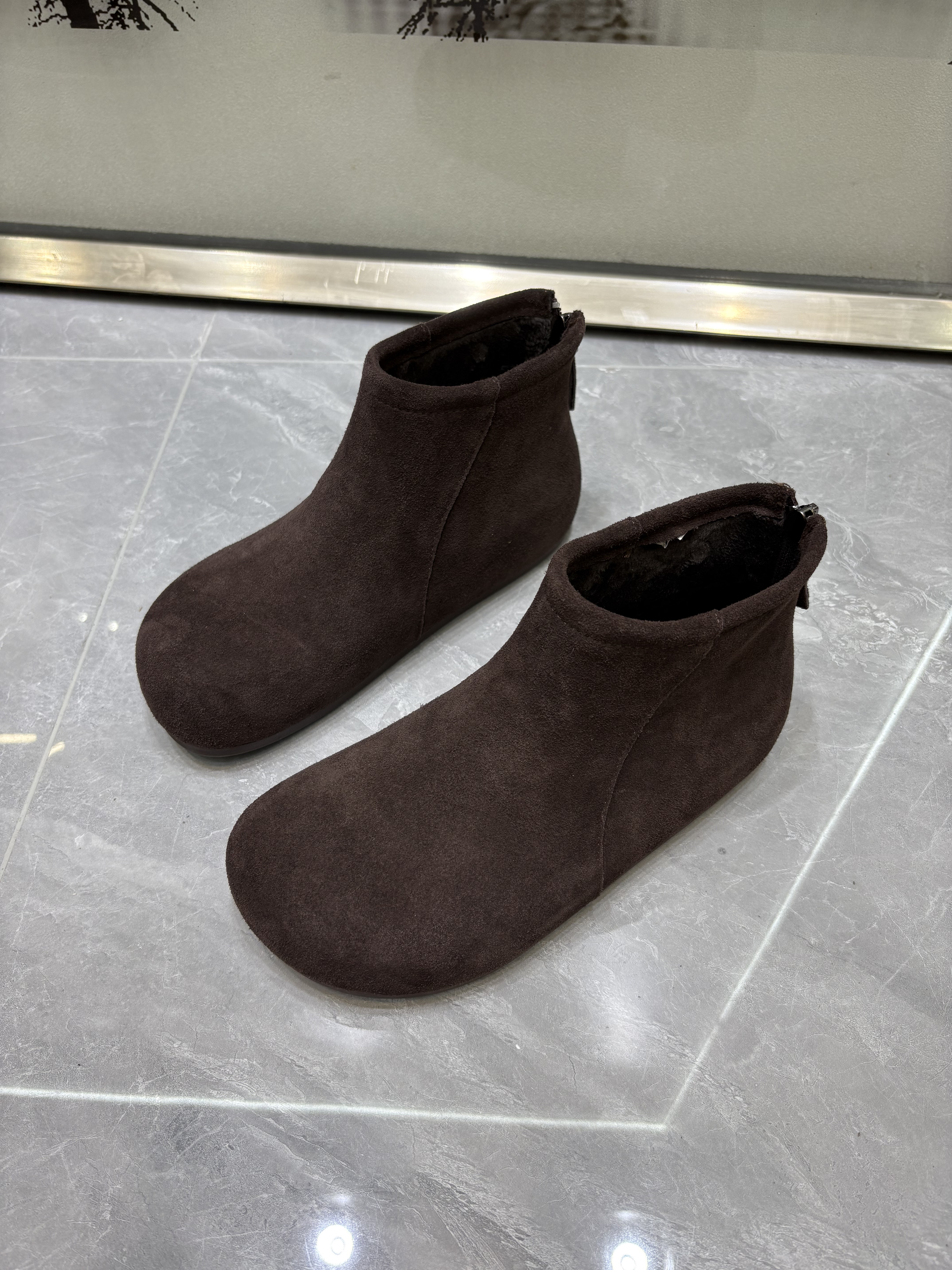 （有运费补贴）1-2025新款复古加绒百搭女鞋休闲鞋勃肯鞋4公分短靴