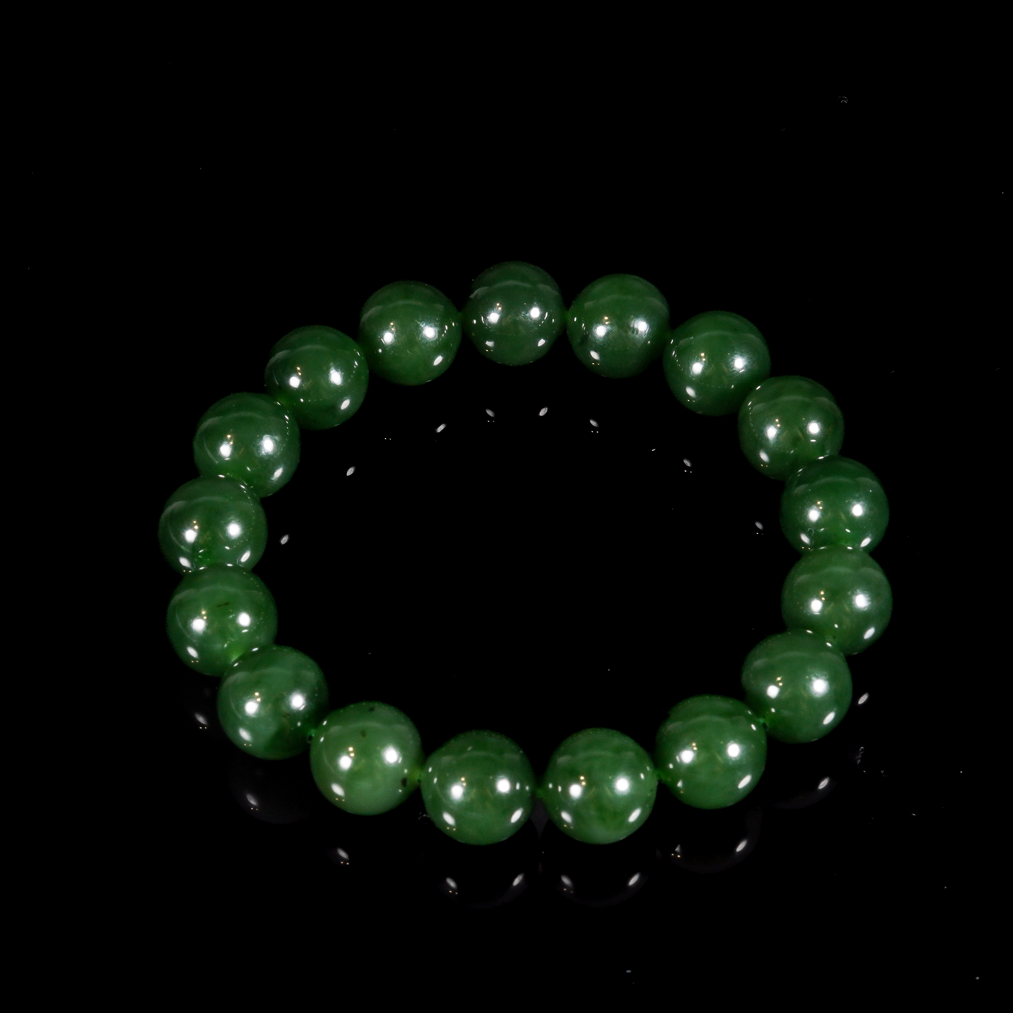 LOT.022和田碧玉手串/X3975