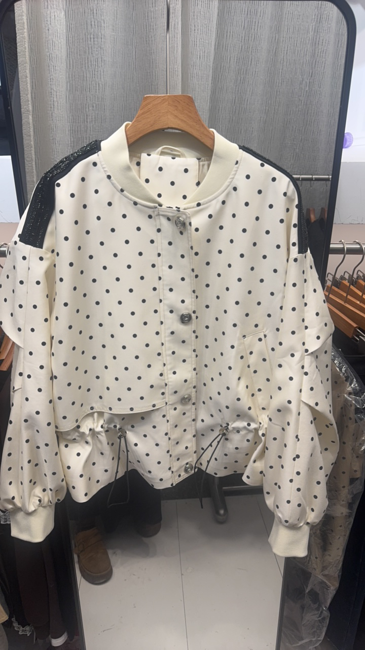 波点防晒外套女长袖透气凉感遮阳显高小个子短款