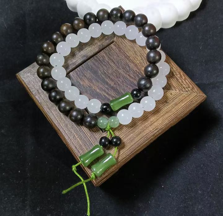 STJ013 沉贵宝双圈手串无礼盒