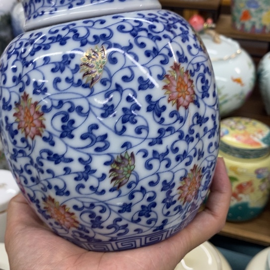 瓷片陶瓷茶叶罐密封罐