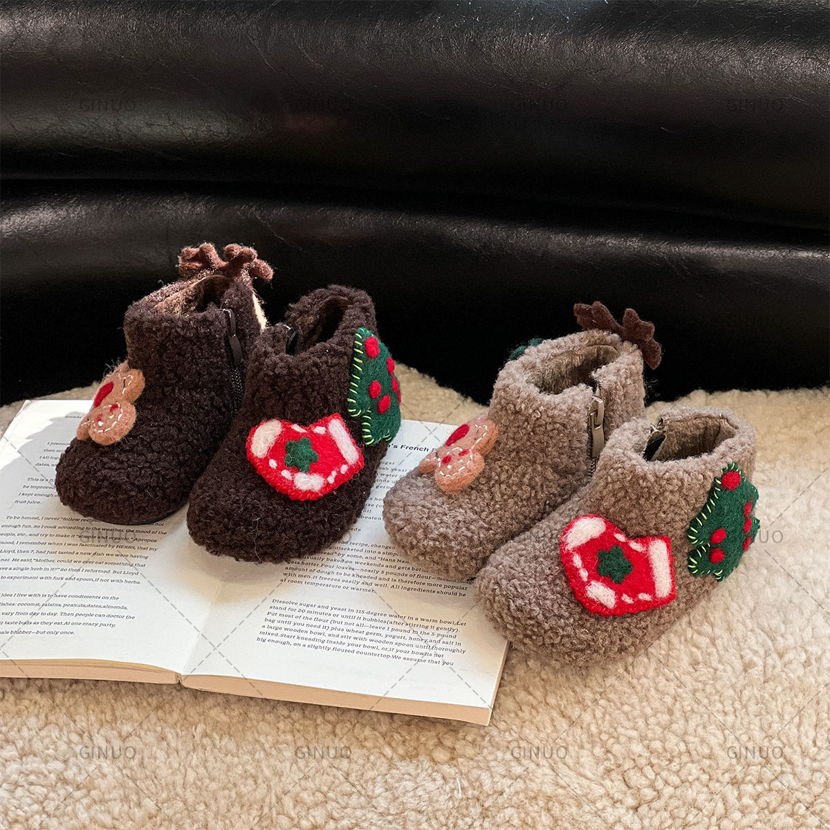 【美丽姐专属】奇诺鼠儿童雪地靴冬季短靴男童棉鞋保暖加绒女童鞋子