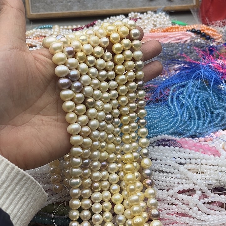 玛瑙/玉髓珠宝半成品未镶嵌一条9.5mm左右几颗有瑕疵