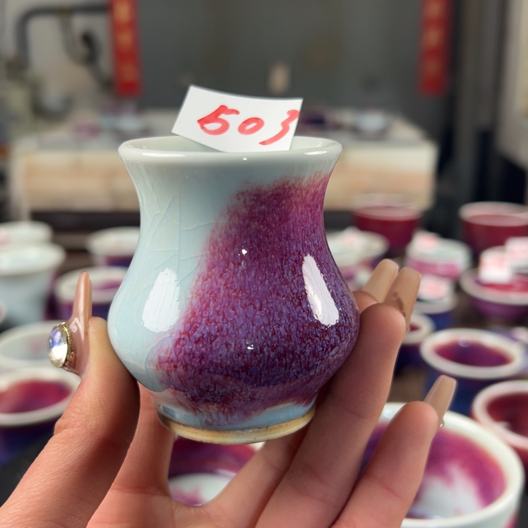 瓷片微瑕主人杯纯手工