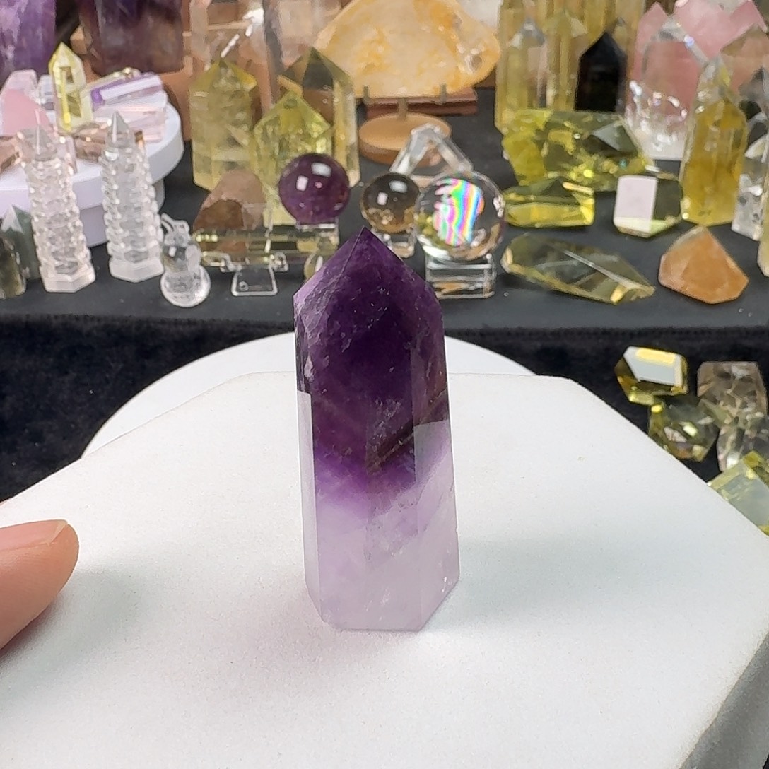 未镶嵌水晶珠宝半成品紫晶