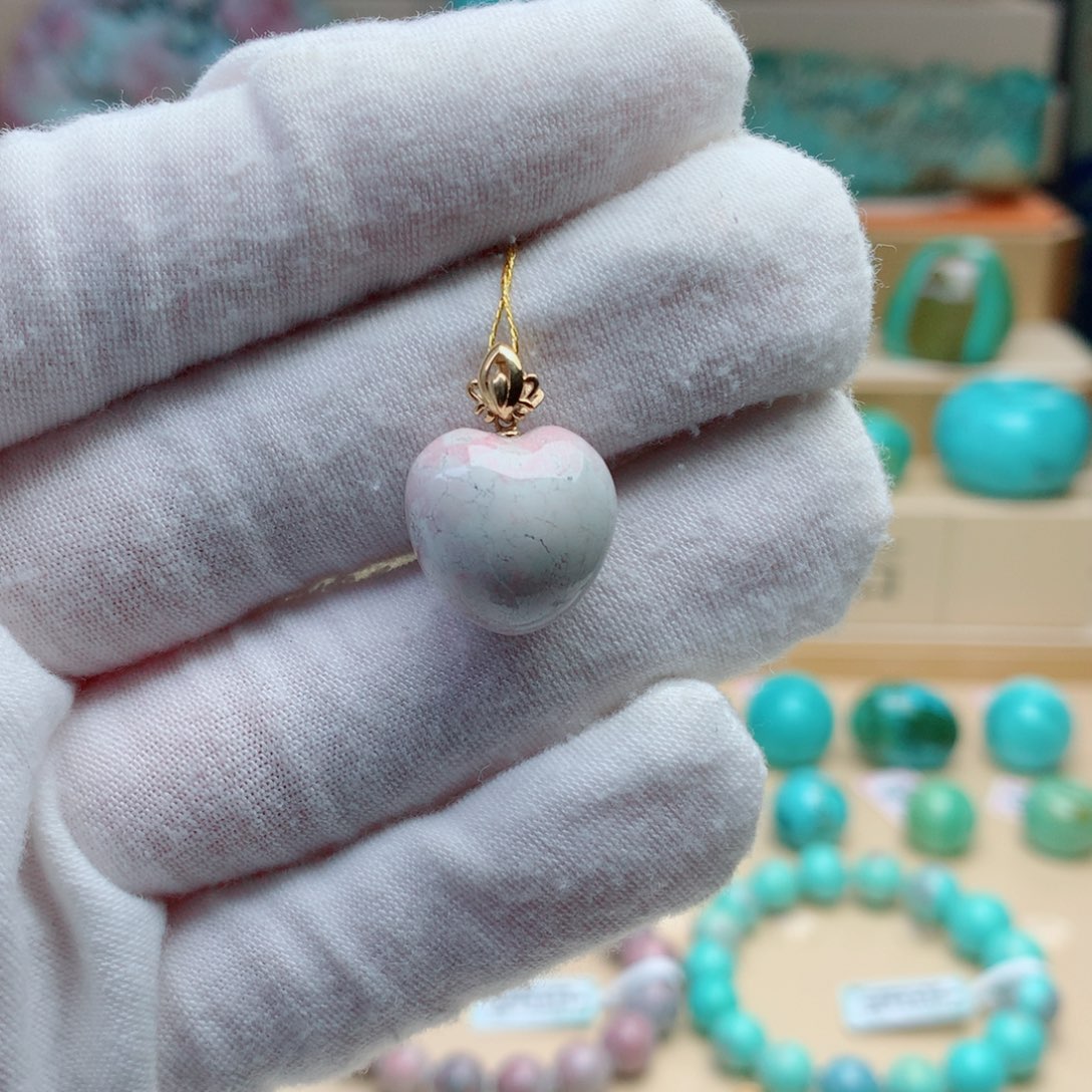 绿松石颈饰18K金镶嵌