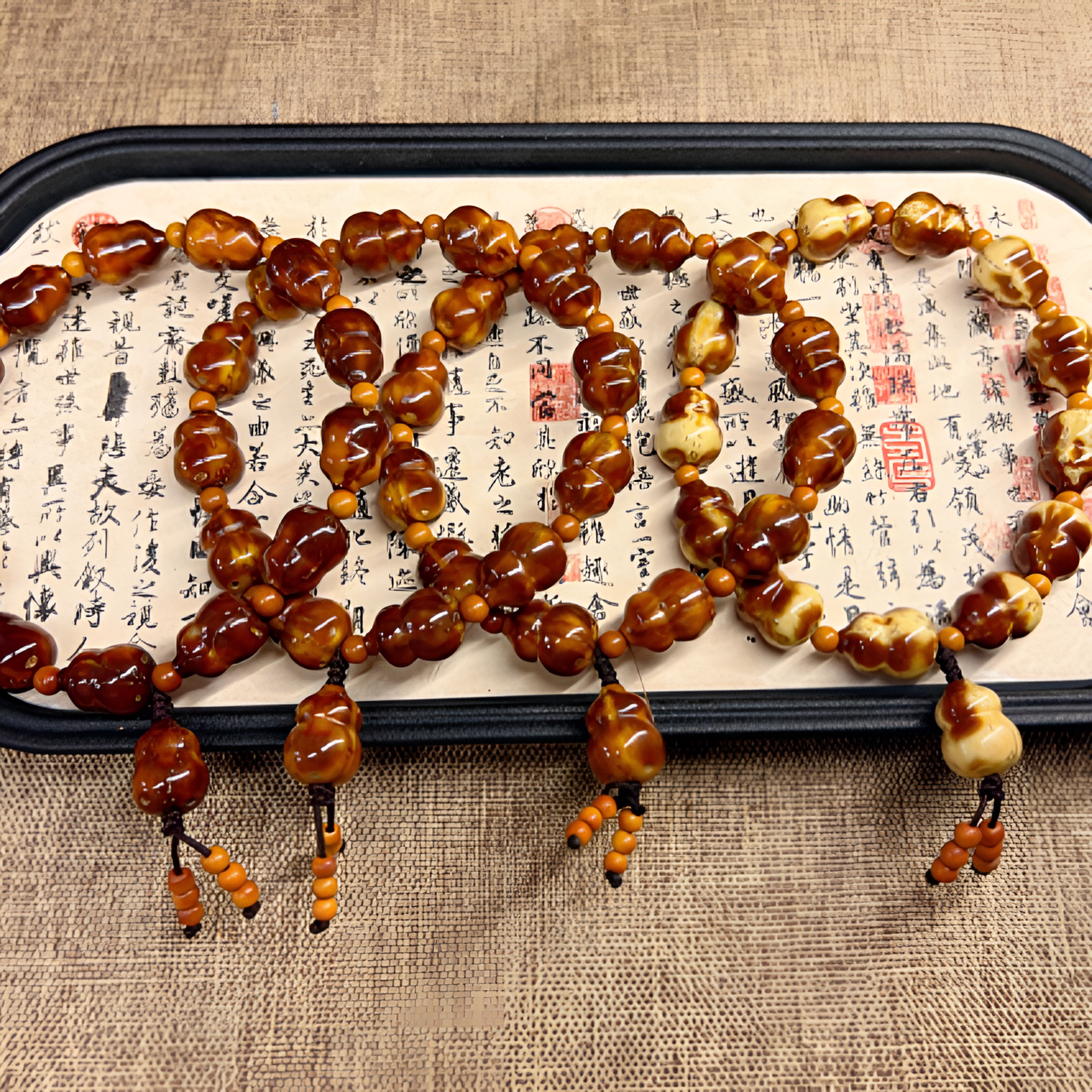 紫金鼠焦糖布丁小葫芦文玩手串