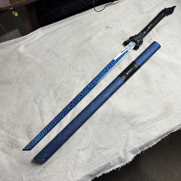 3158 龙泉昊天宝剑高锰钢唐横刀包皮鞘未开刃