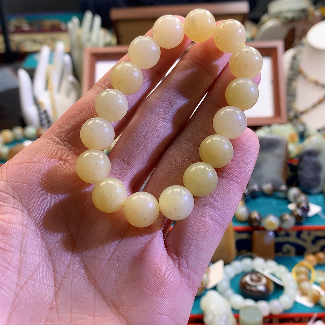 和田玉（糖玉）未镶嵌手链福利品不退不换