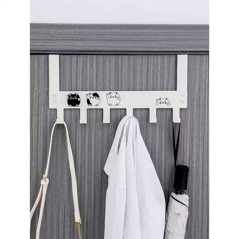 发一个白色卧室门后挂钩挂架门不锈钢免钉无痕挂物架背包衣帽钩