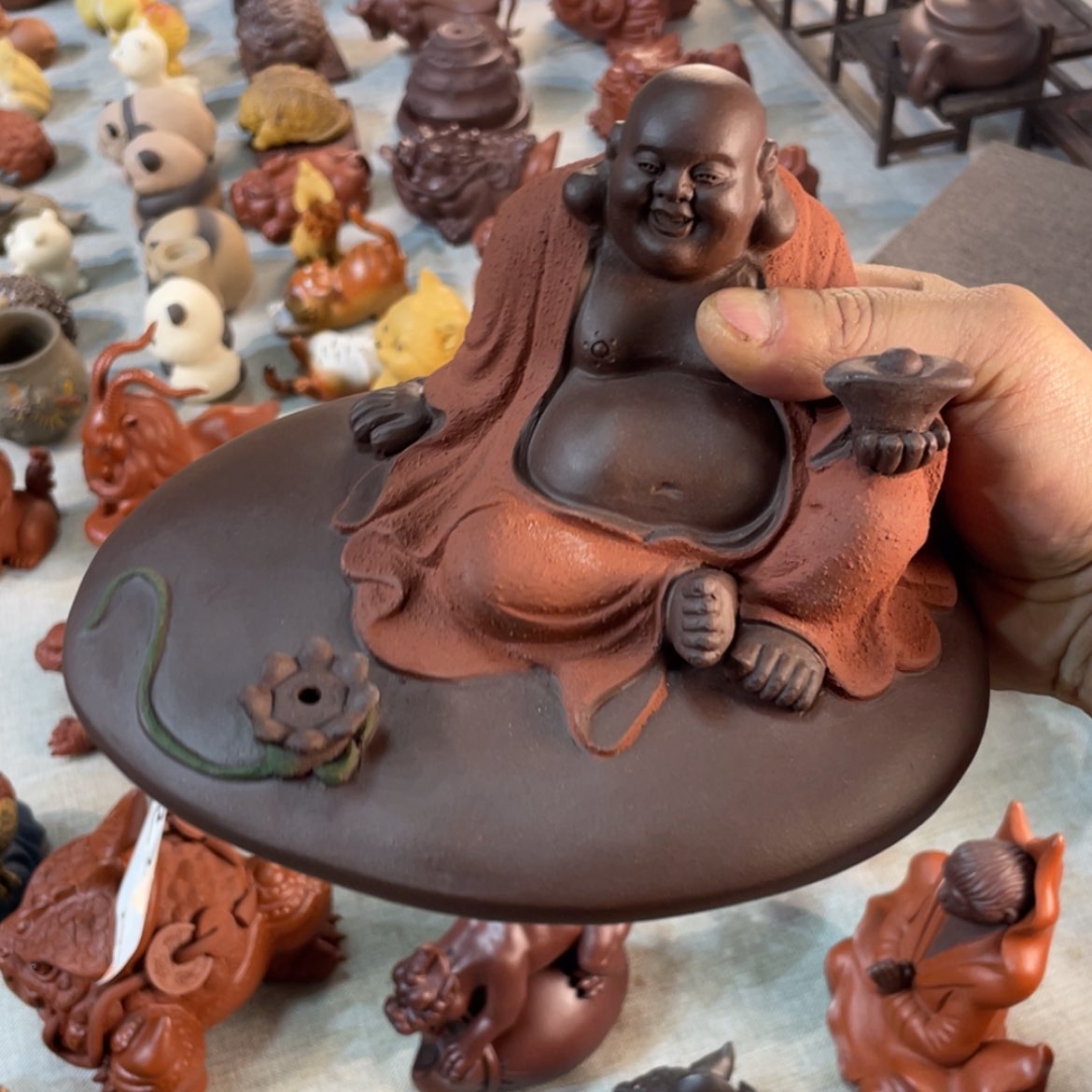 【闪购商品】紫砂茶宠紫泥弥勒