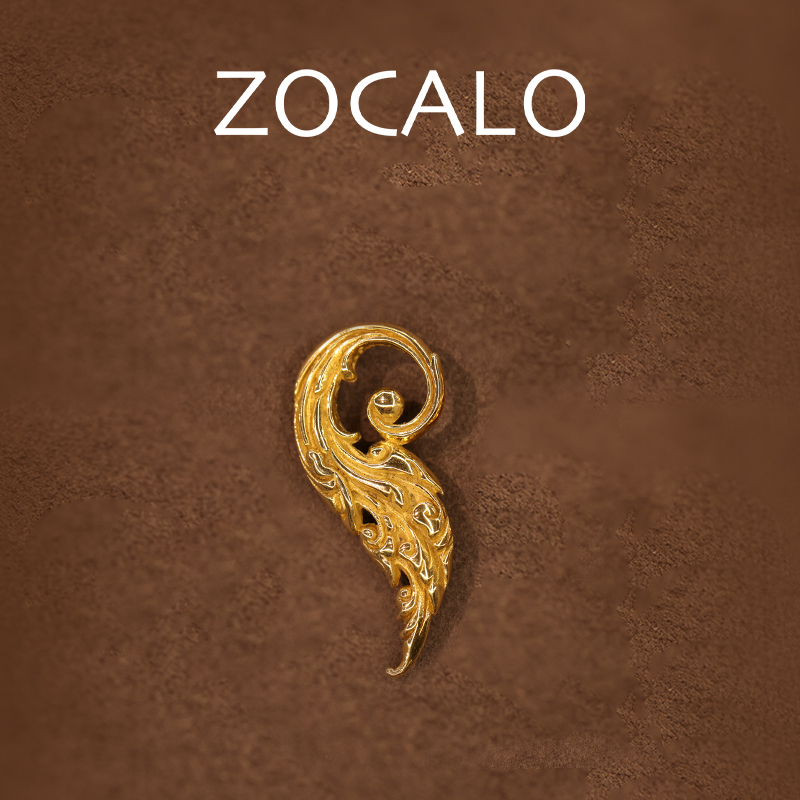 ZOCALO【高端定制】 18K金·火焰常青藤吊坠アイビー 手工饰品男士