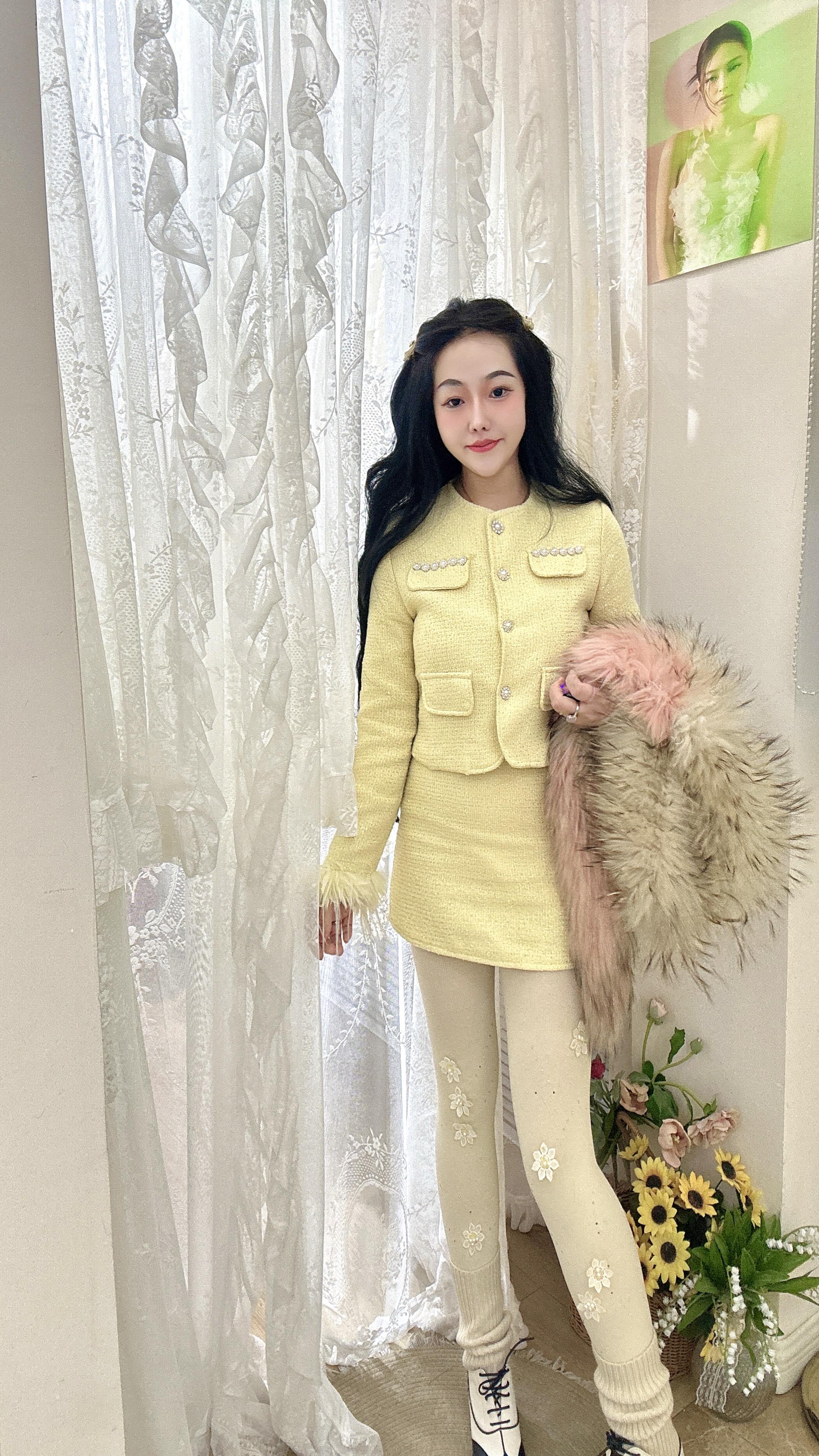 休闲风小香风时尚套装针织秋季秋冬上衣半裙百搭休闲