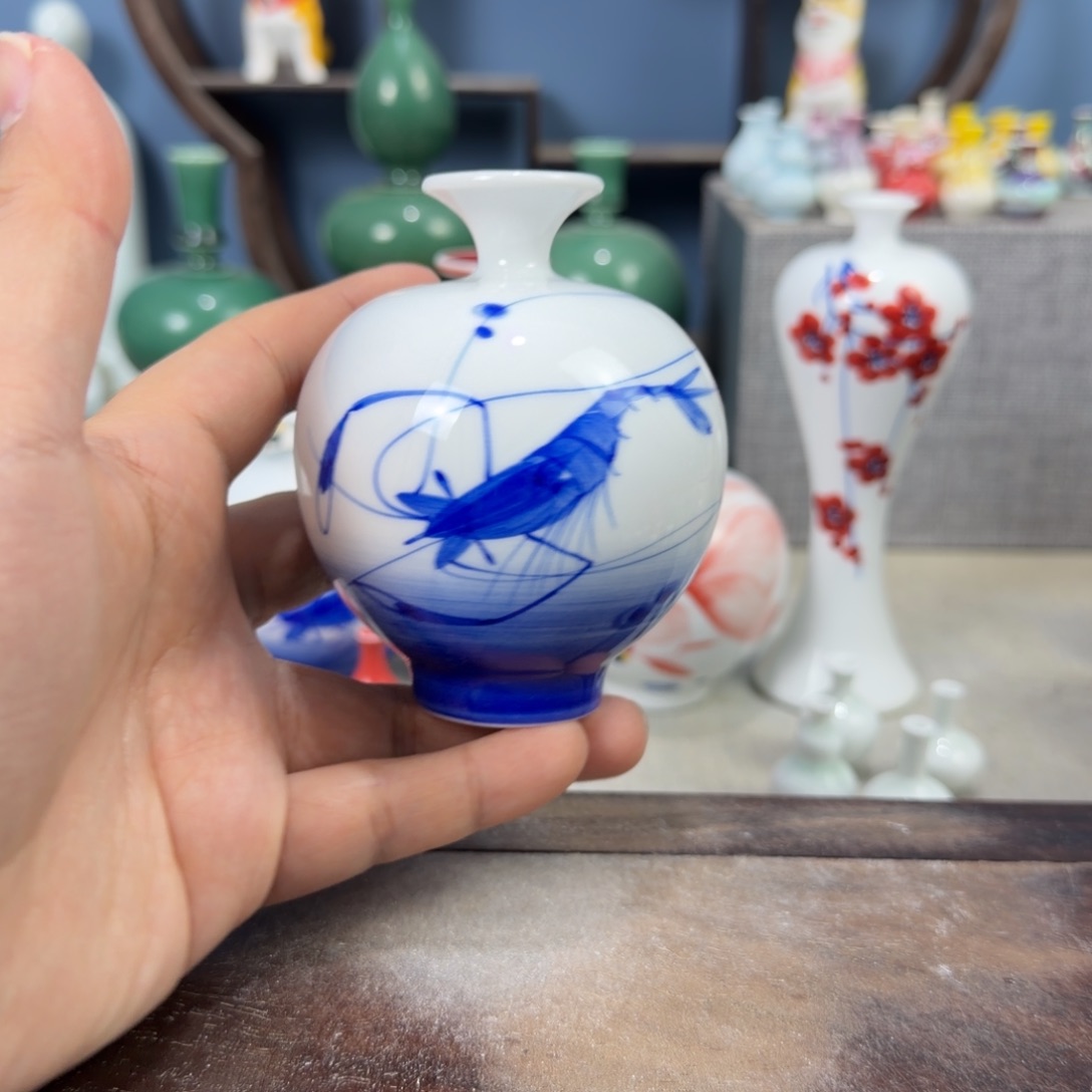 陶瓷手工小花器摆件