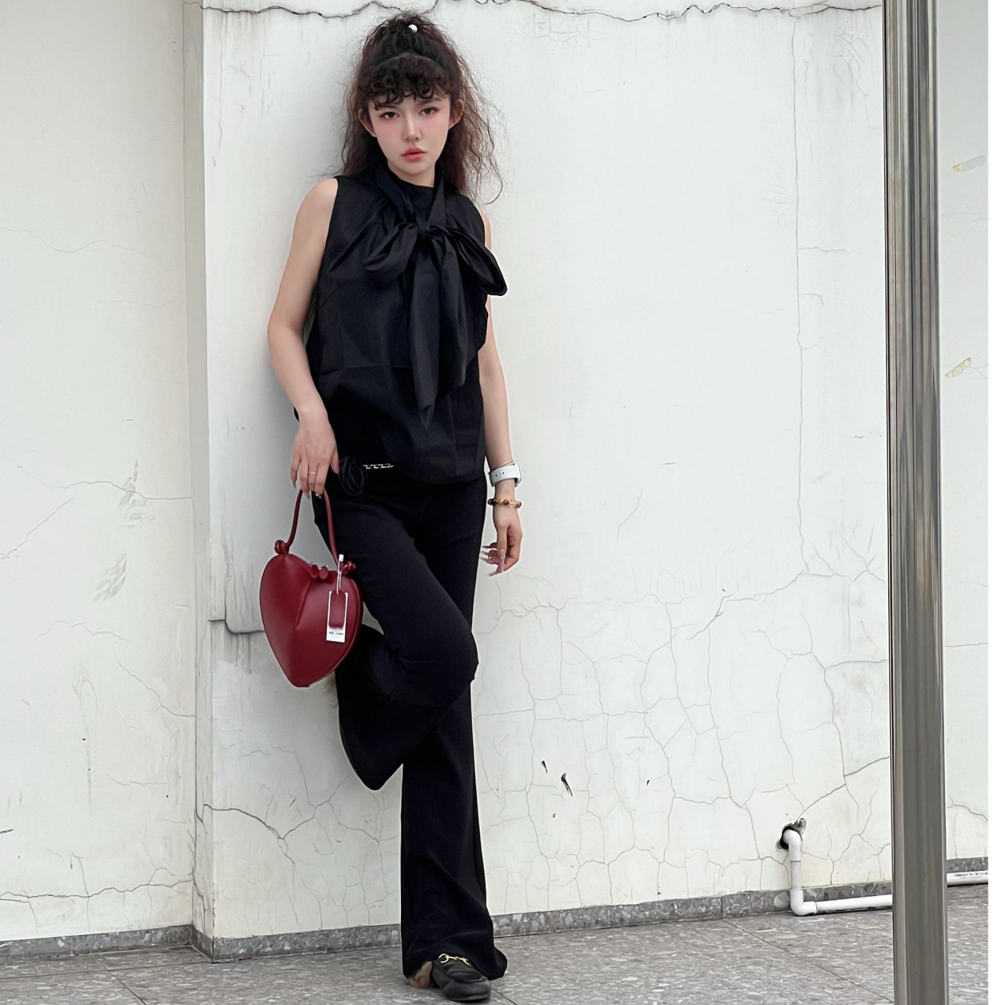 【登登专属】2025年春夏新款气质打底无袖修身套装