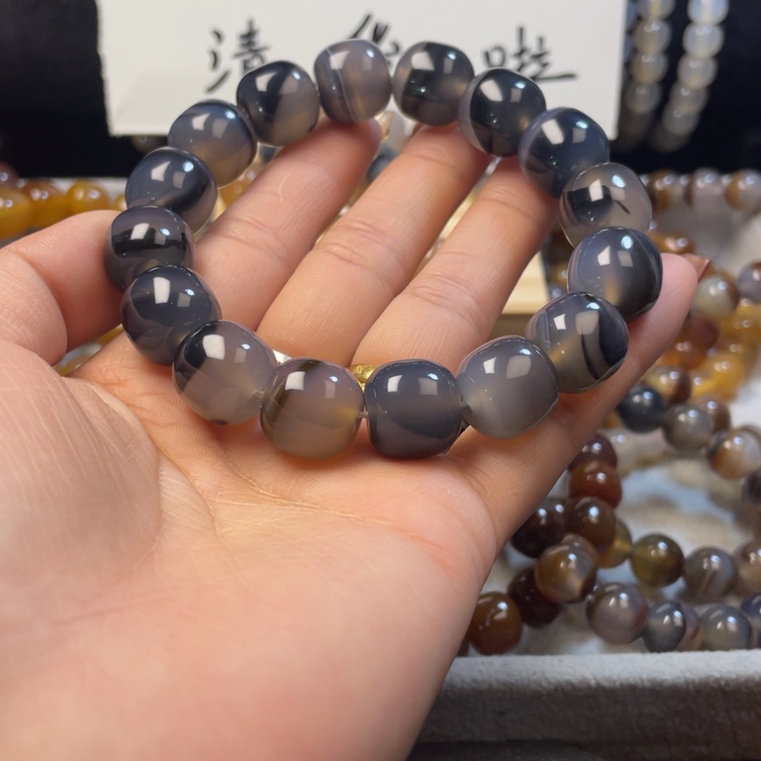 玛瑙/玉髓未镶嵌手链