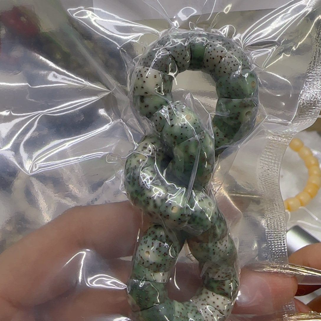 星月菩提手串66荣耀绿星月菩提1.0大肠单圈