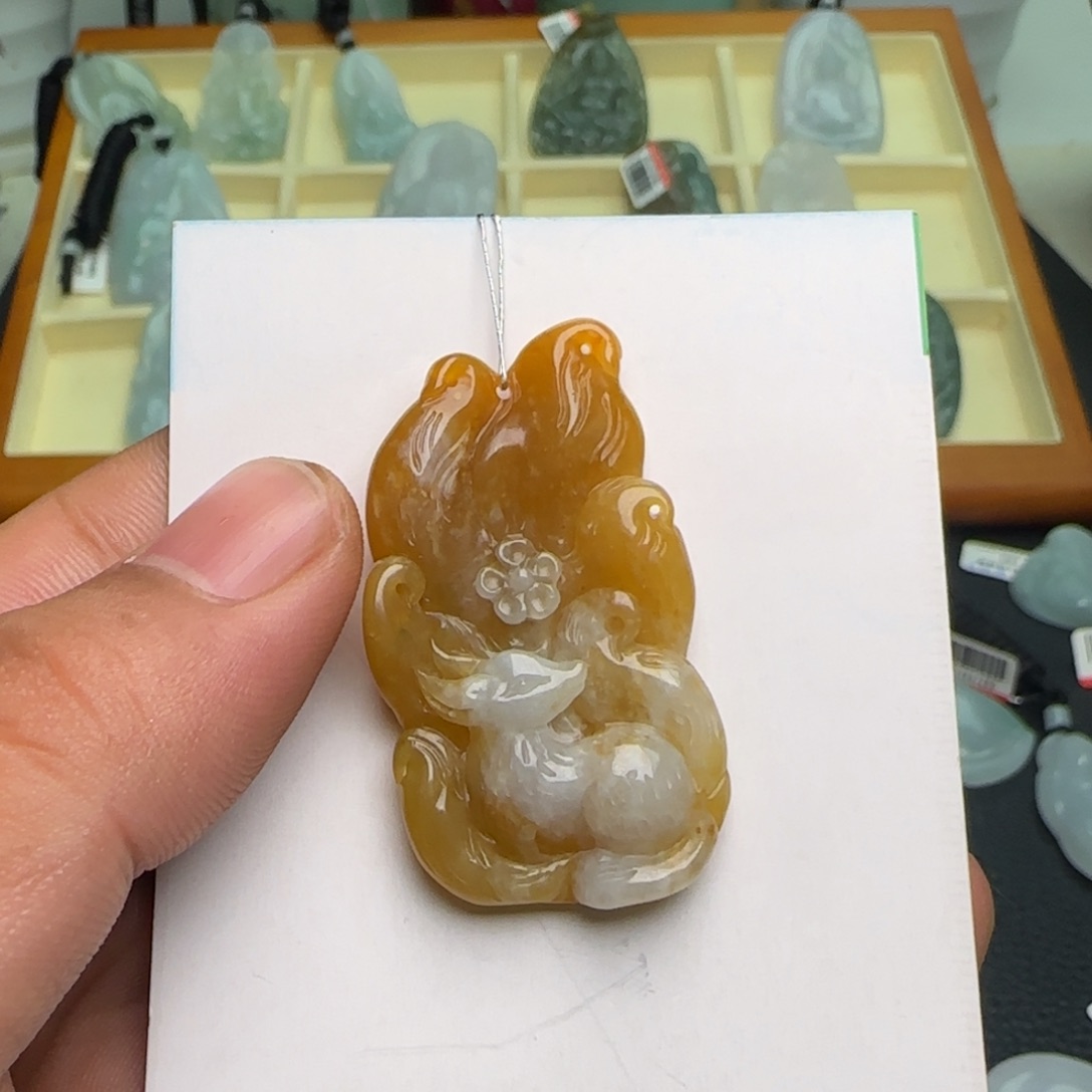 丁***翡翠未镶嵌颈饰翡翠