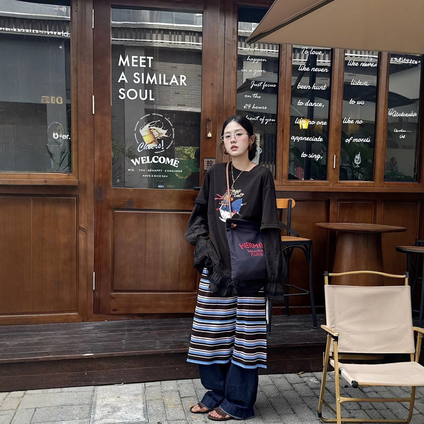 【ASY针织条纹半身裙】25秋季新款设计师条纹半裙松紧腰半裙女