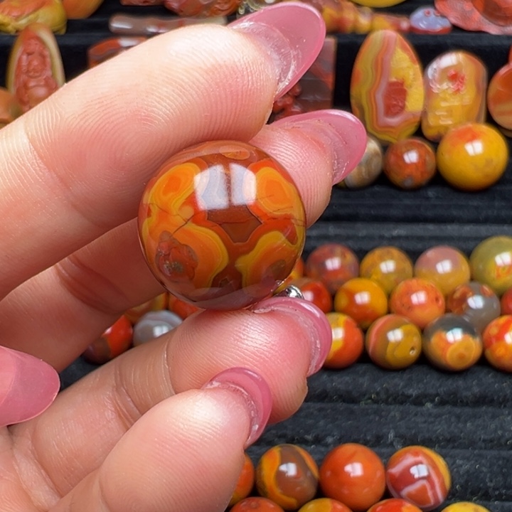 _***华玛瑙/玉髓无未镶嵌战国红玛瑙