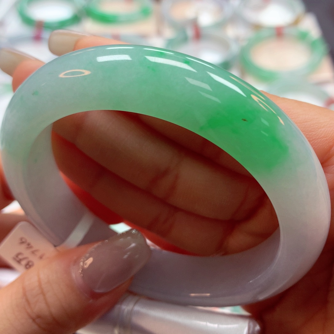 翡翠手镯未镶嵌57正26号88