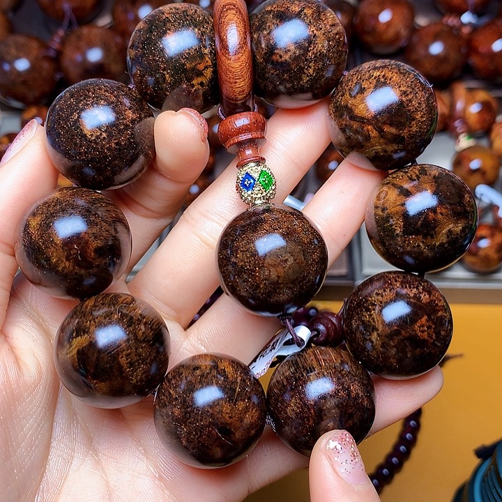 花梨木类手串/手链黄花梨风化料老挝花梨土埋料2.5