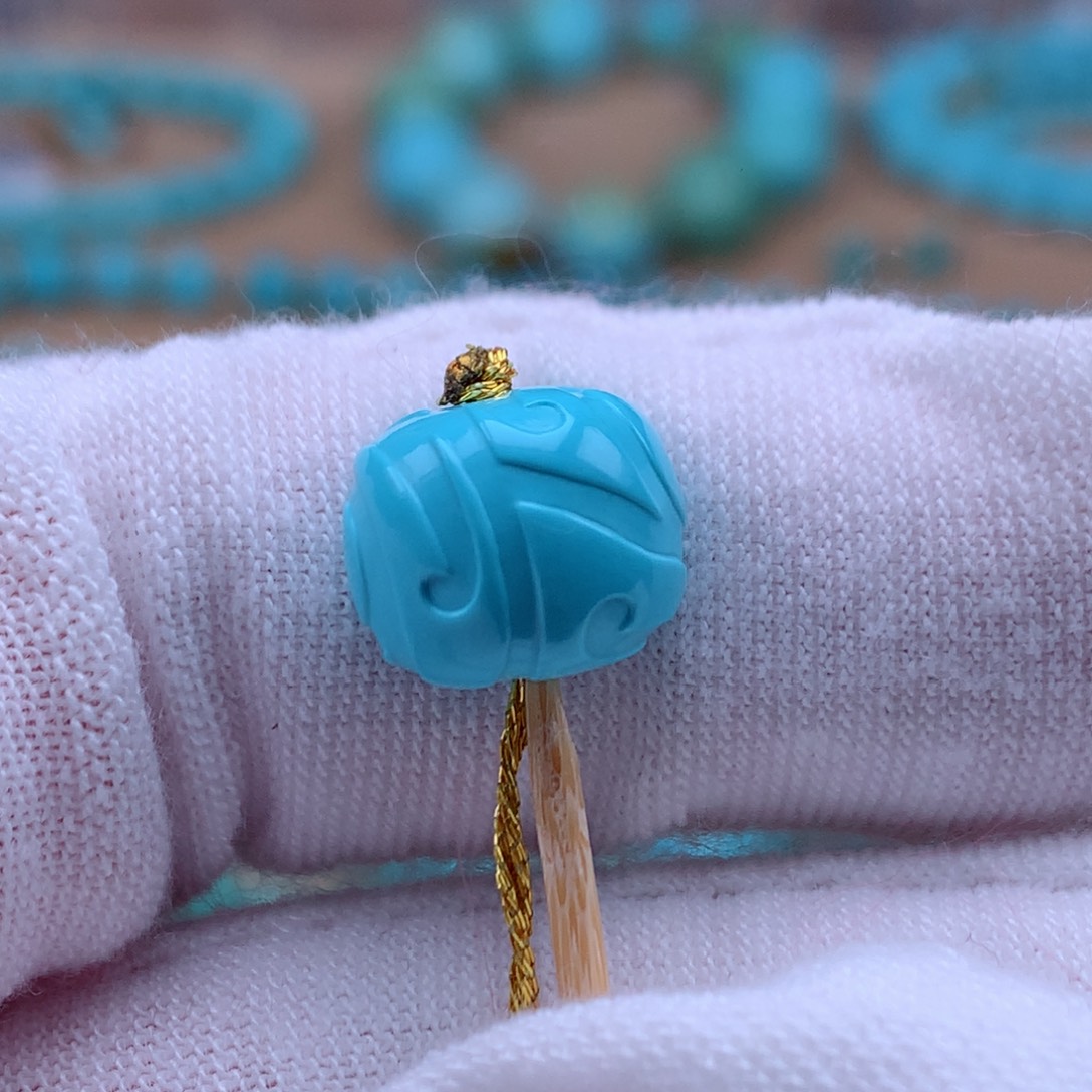 绿松石未镶嵌珠宝奇石11.3mm