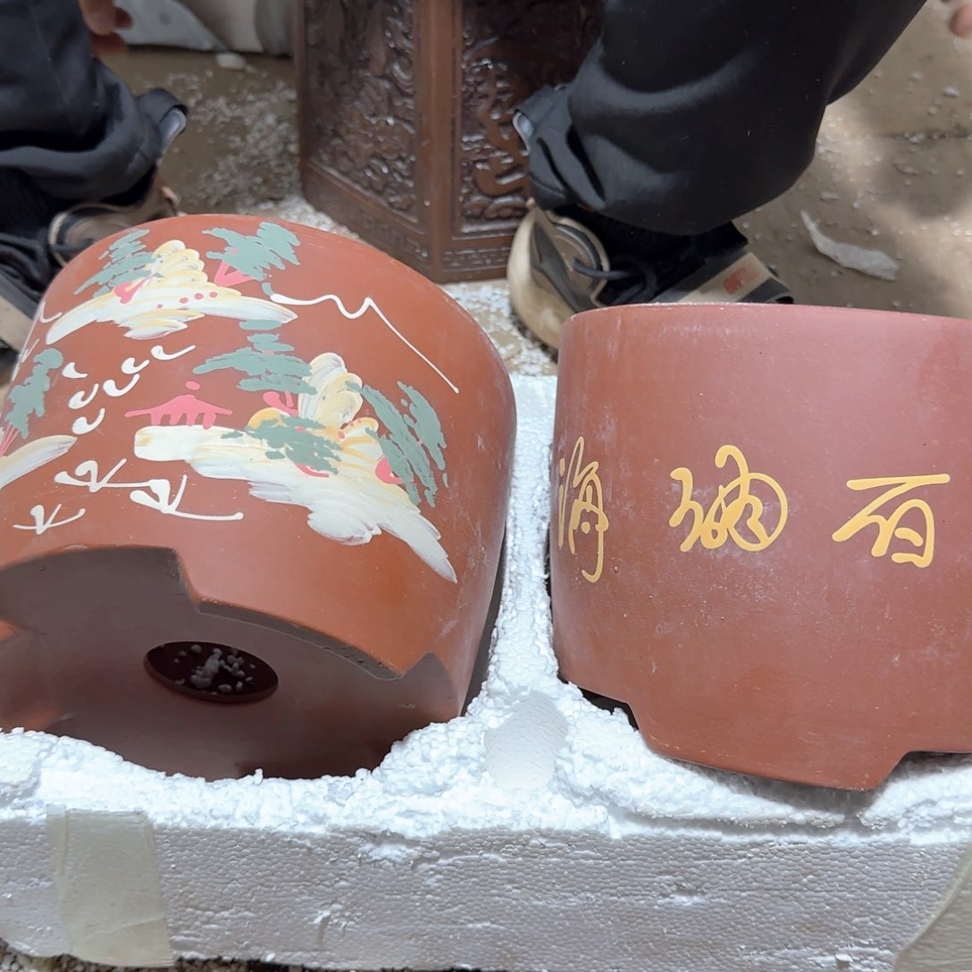 紫砂花盆口径17厘米