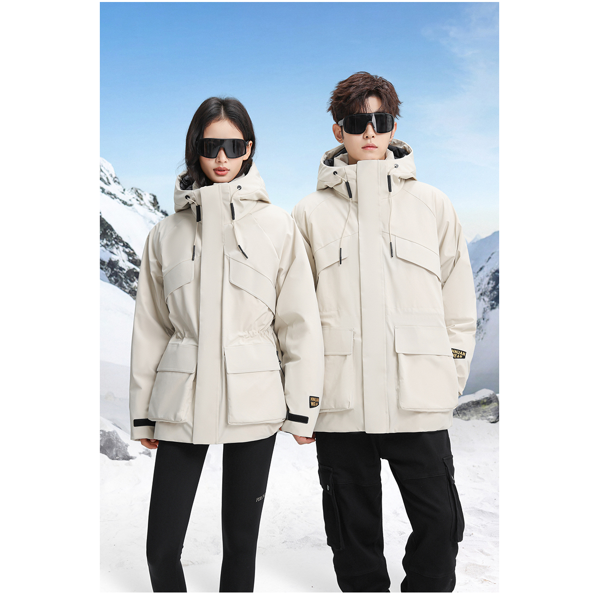 男女同款风壳5.0黑金鸭绒服羽绒服派克外套冬季短款