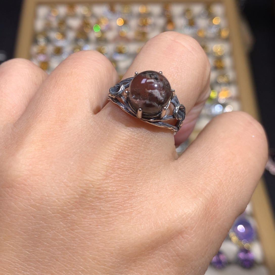 【闪购商品】水晶戒指银S925镶嵌戒指