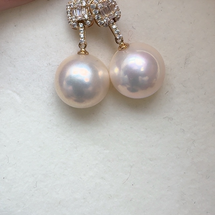 拼合珍珠（马贝珠）耳饰未镶嵌