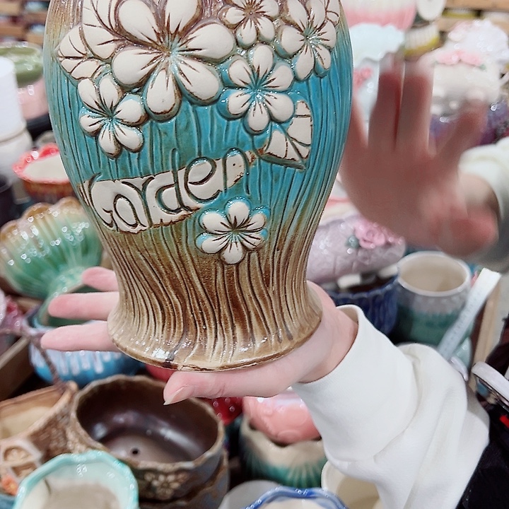 有孔，凑单福利满10元发货陶瓷多肉花盆！