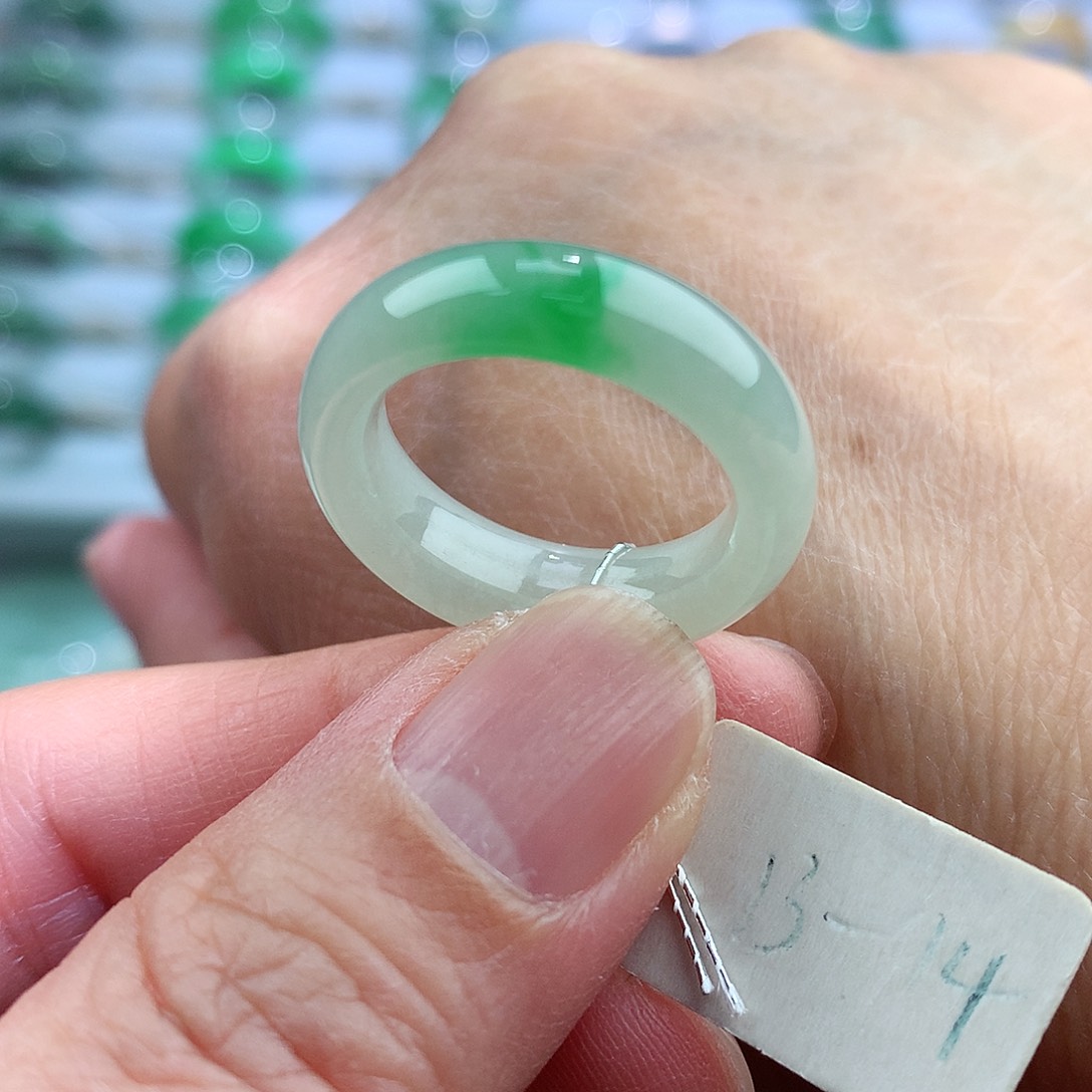 未镶嵌戒指翡翠13-14号