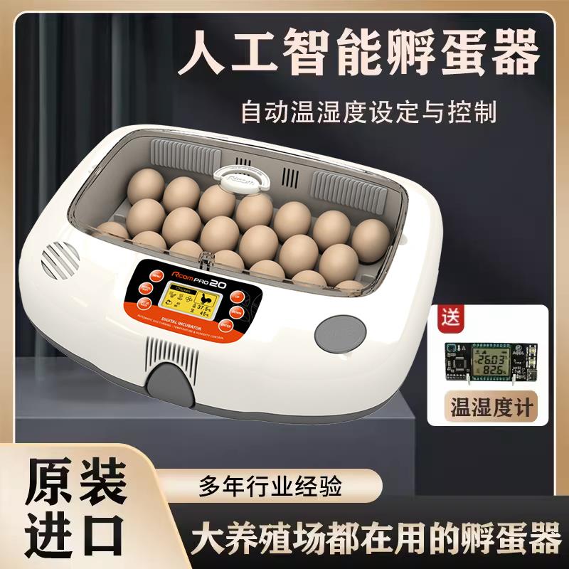 韩国RCOM专业版韩20孵化机动物园孵蛋器柯尔鸭鹦鹉全自动孵化器